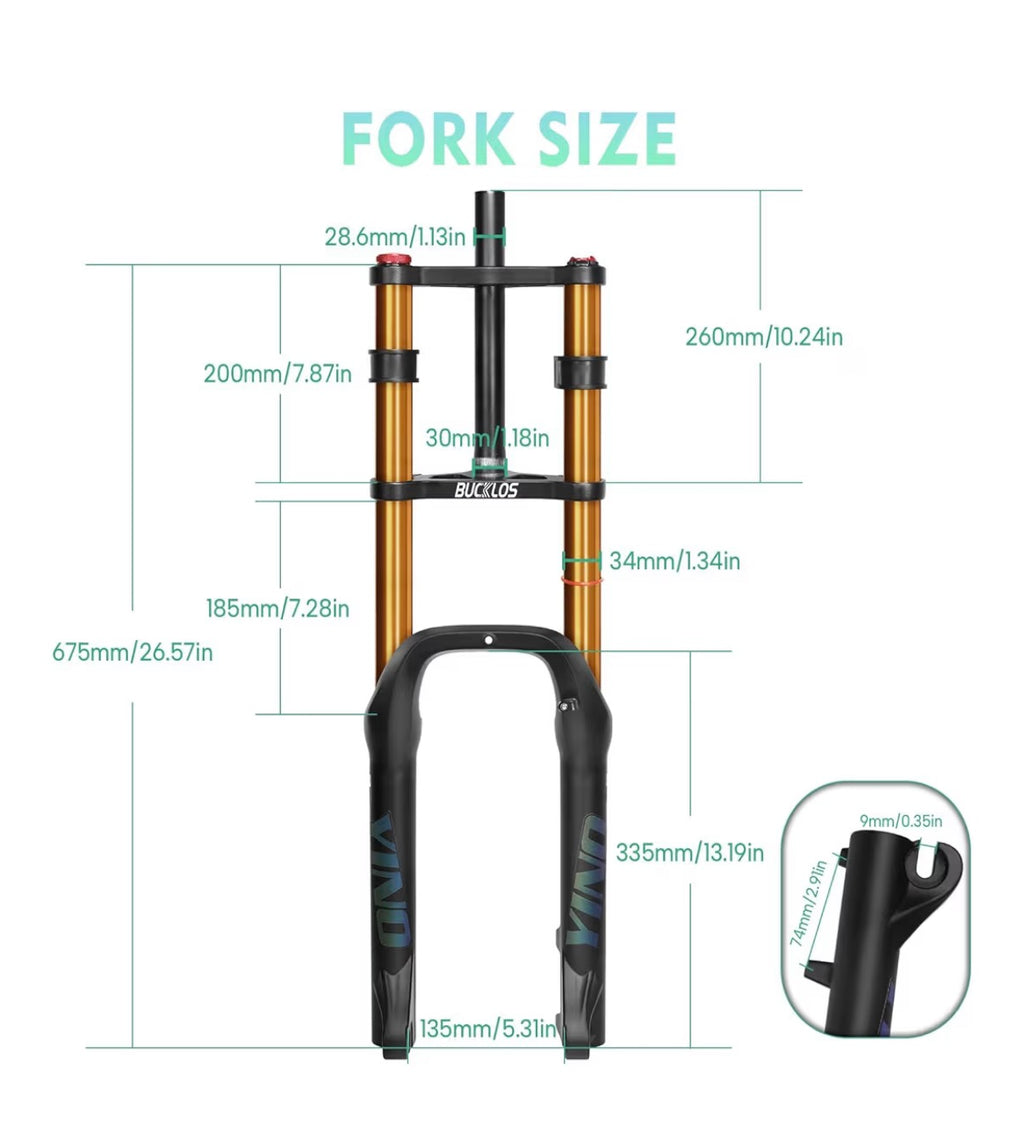 Upgraded Macfox,Super73,Ridstar Front suspension (Gold)