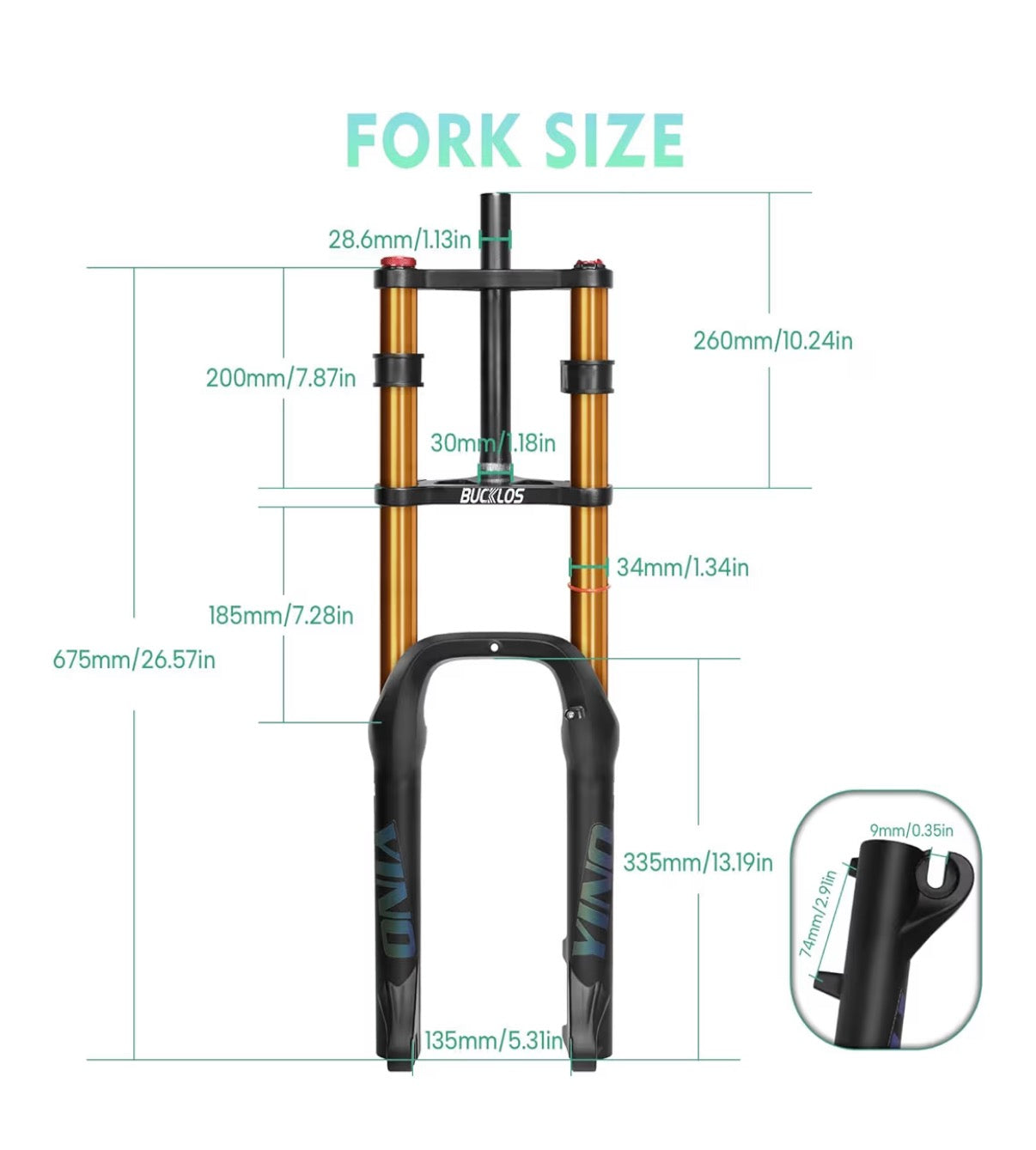 Upgraded Macfox,Super73,Ridstar Front suspension (Gold)