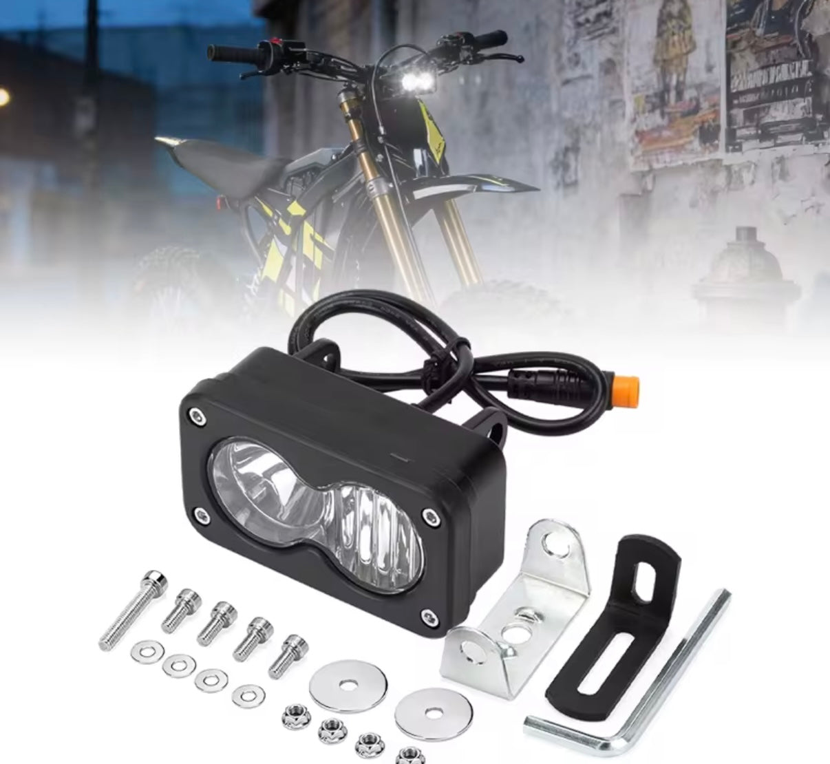 PLUG AND PLAY Baja Light for YVY, RIDSTAR q20/q30, Macfox, super 73, and any other 3 pin e-bikes