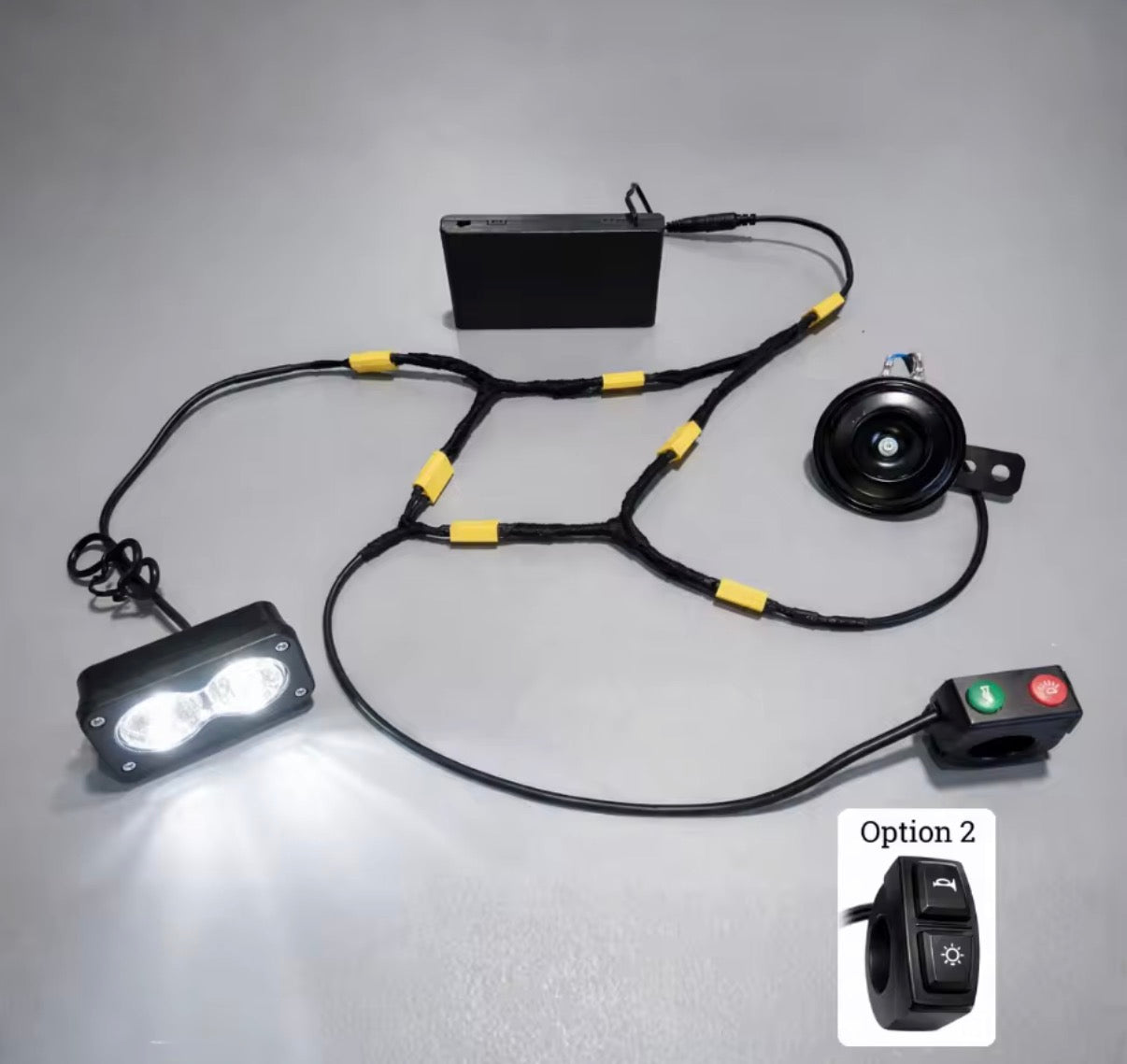 Battery Powered Horn And Baja Light Kit