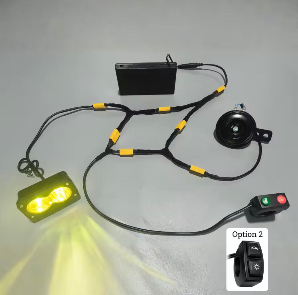 Battery Powered Horn And Baja Light Kit